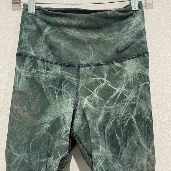 Nike Power Studio High-Rise Performance Tights Green Mesh Compression Size M - Picture 5 of 9